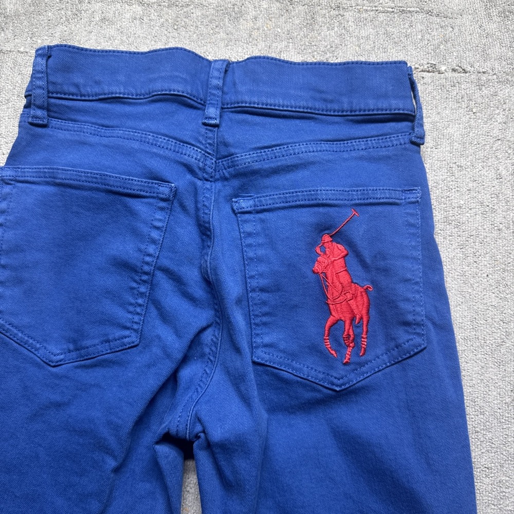 Polo Ralph Lauren Tompkins Skinny High Rise Ankle Jeans Blue Big Pony Women's 25